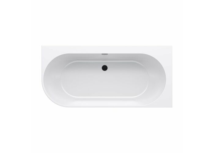 Ванна акриловая пристенная Ravak FREEDOM Corner L 170x80, слив-перелив черный, XC00100043
