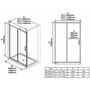 Душевая дверь Ravak Blix Slim BLSRV2-90 черный + транспарент, X1LM70300Z1