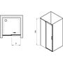 Душевая дверь Ravak Matrix MSD2-120 L белый+транспарент