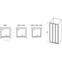 Душевая дверь Ravak Supernova ASDP3-100 белый+перл, 00VA01R211