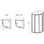 Душевая дверь Ravak Supernova SKCP4-80, 195 см, черный+перл, 3114O30211