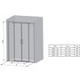 Душевая двери Ravak Matrix MSD4-140 белый+транспарент