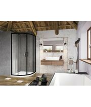 Душевая дверь Ravak Blix Slim BLSCP4-80 черный + транспарент, X3BM40300Z1