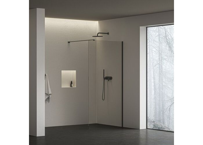 Душевой угол Ravak Walk-In Air Wall 1100, черный + транспарент, GW9WD0300Z1C