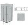Душевой уголок Ravak Brilliant BSRV4-100 хром+транспарент
