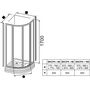 Душевой уголок Ravak Supernova SKCP4-80 Sabina белый+перл