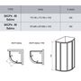 Душевой уголок Ravak Supernova SKCP4-90 Sabina белый+перл