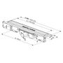 Душевой лоток Ravak OZ Runway 75, черный, X01750