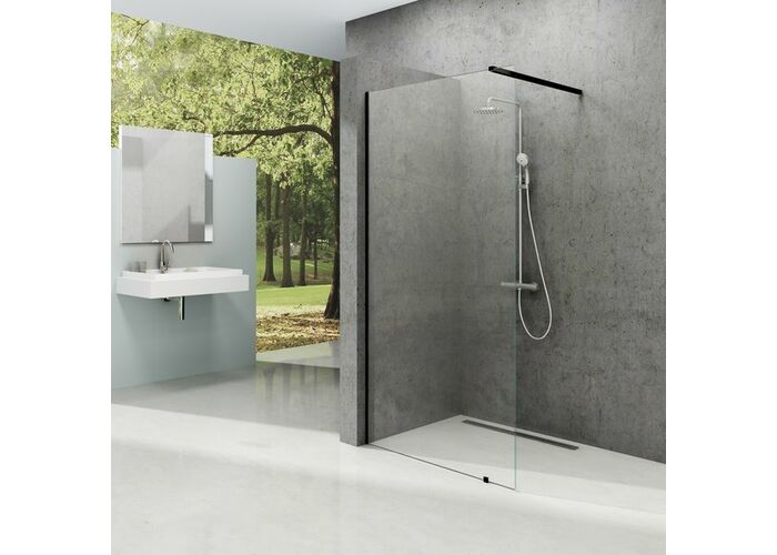 Стенка для душа Ravak ST Walk-In Wall 1300x2000 черный + транспарент, GW9W00300Z1