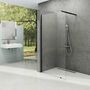 Стенка для душа Ravak ST Walk-In Wall 600x2000 черный + транспарент, GW9W00300Z1
