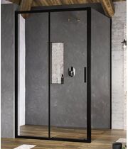 Стенка душевая Ravak Blix Slim BLSPS-80 черный + транспарент, X9BM40300Z1