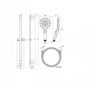 Душевая стойка Ravak 920.00 90 см, 3 режима, лейка Flat Mist, шланг 150 см, X07S001