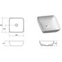Умывальник Ravak UNI 380 S SLIM, XJX01138001