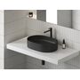 Умывальник накладной Ravak Ceramic 550 O SLIM, черный матовый, XJX0D155000