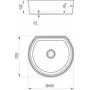Умывальник накладной Ravak MOON 1C 40x35,5, без перелива