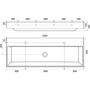 Умывальник накладной Ravak NATURAL DUO 1200 120x45, без перелива