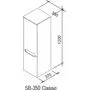 Шкаф-пенал Ravak SB 350 Classic 35x37x120 R, латте/белый