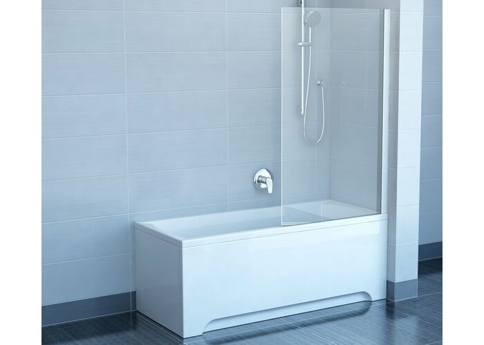 Шторка для ванны Ravak CVS1-80 R белый+транспарент