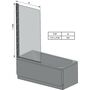 Шторка для ванны Ravak CVS1-80 R белый+транспарент