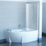 Шторка для ванны Ravak Rosa CVSK1 140/150 L хром+транспарент