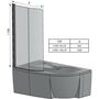 Шторка для ванны Ravak Rosa CVSK1 140/150 L хром+транспарент