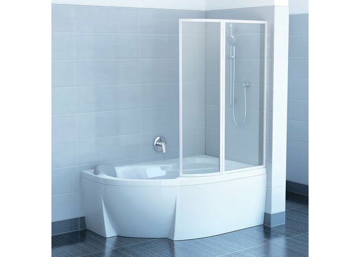 Шторка для ванны Ravak Rosa VSK2 160 L белый+транспарент