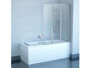 Шторка для ванны Ravak VS3 130 белый+транспар..