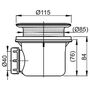 Сифон для поддона 90 Ravak Basic X01308, высота 81 мм, 0,5 л/с