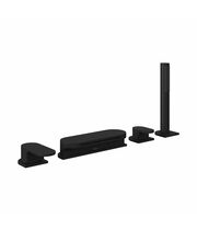 Смеситель врезной каскадный для ванн Ravak Chrome 025.20BL, черный, X070445