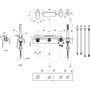 Смеситель врезной каскадный для ванн Ravak Chrome 025.20BL, черный, X070445