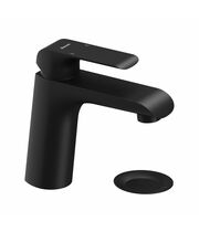 Смеситель для умывальника Ravak Flat 013.20, с донным клапаном, черный, X070172