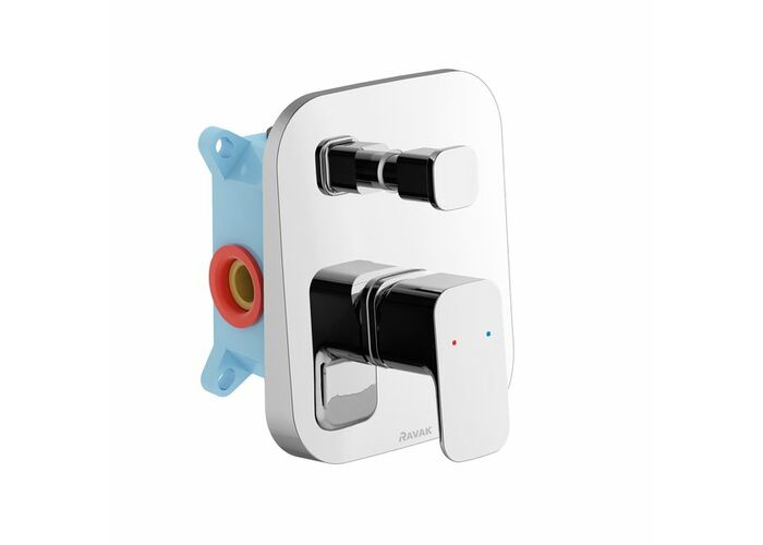 Смеситель настенный Ravak 10° Free 065.00, R-box, переключатель, X070136