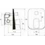 Смеситель настенный Ravak 10° Free 065.00, R-box, переключатель, X070136