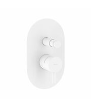 Смеситель скрытого монтажа Ravak ES 061.10WV.O2, с переключателем, 2 вывода, белый вельвет, X070247