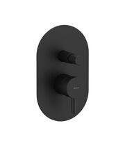 Смеситель скрытого монтажа Ravak ES 061.20BLM.O2, с переключателем, 2 вывода, матовый черный, X070284