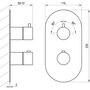 Смеситель скрытого монтажа Ravak ES 063.20GB.O2, 2 вывода, графит, X070323