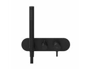 Смеситель скрытого монтажа Ravak ES 065.20BLM.O2+S, 2 вывода, матовый черный, X070287