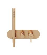 Смеситель скрытого монтажа Ravak ES 065.60RGB.O2+S, 2 вывода, розовое золото, X070361