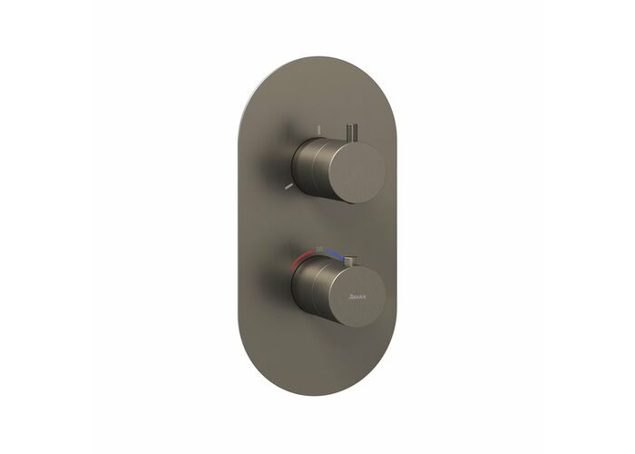 Смеситель скрытого монтажа Ravak ES 067.20GB.O3, 3 вывода, графит, X070326