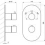 Смеситель скрытого монтажа Ravak ES 067.20GB.O3, 3 вывода, графит, X070326