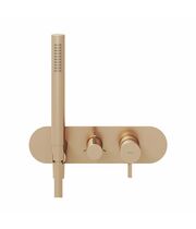 Смеситель скрытого монтажа Ravak ES 068.60RGB.O3+S, 3 вывода, розовое золото, X070356