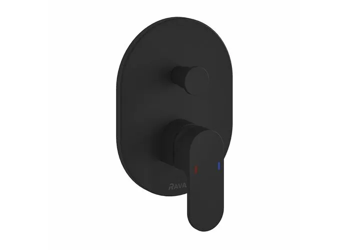 Смеситель встроенный с переключателем Ravak Chrome CR 065.20, черный, X070433