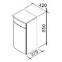 Тумба напольная Ravak PS Uni 42x37x85 R, береза/белый