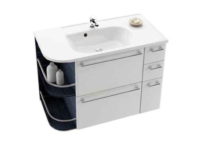Тумба под умывальник Ravak Praktik S SDZU 96x50x68 R, оникс/белый