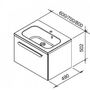 Тумба под умывальник Ravak SD 600 CHROME 60x49x47, каппучино/белая