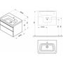 Тумбы под умывальник Ravak SD 10° II 650, белый, X000001286