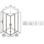 Уголок квадратный Ravak BLSRV2-80 блестящий + транспарент, X1LM40C00Z1