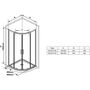 Уголок полукруглый Ravak BLSCP4-90 блестящий + Транспарент, X3BM70C00Z1