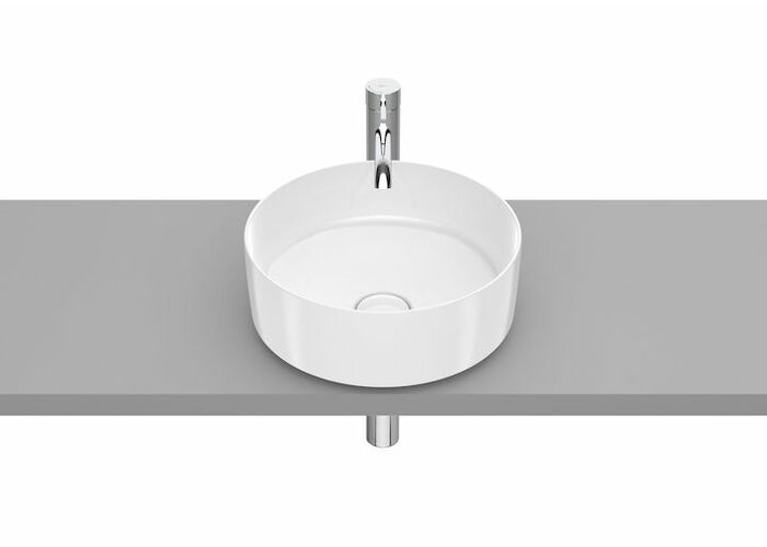 Раковина накладная Roca Inspira Round 37x37, глянцевая белая, A327523000