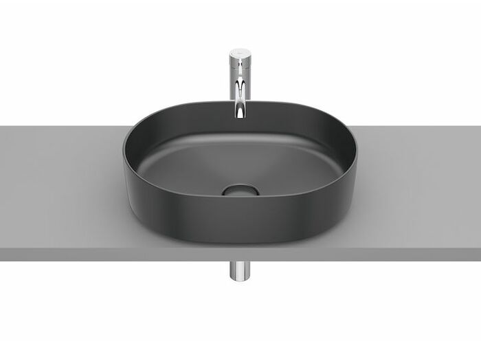 Раковина накладная Roca Inspira Round 50x37, оникс черный, A327520640